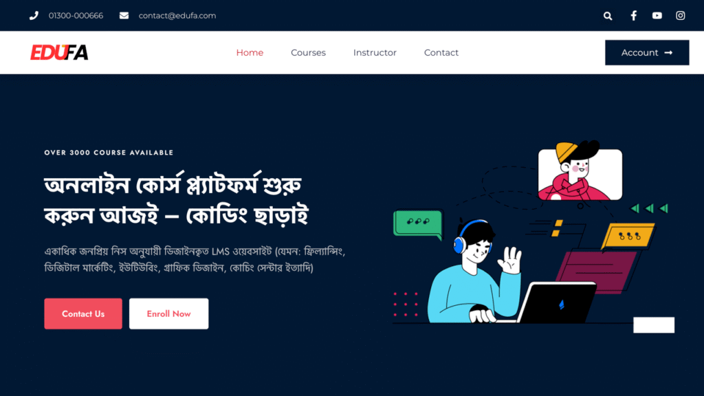 Edufa - Course Selling Website Backup File